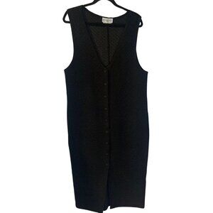 Vintage Bettina Riedel Textured Cotton Dress Women's Size L Saks Fifth Avenue